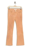 Frame Le Crop Mini Bootcut Leather Pants In Nude