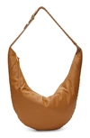 Vince Camuto Clarq Leather Shoulder Bag In Aged Rum