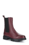 Bos. & Co. Lock Waterproof Chelsea Boot In Red/ Black Leather