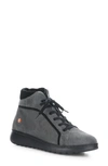 Softinos By Fly London Emma High Top Sneaker In 003 Diesel/black Oil Suede