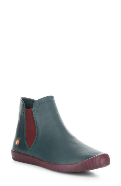 Softinos By Fly London Itzi Chelsea Boot In Forest Green/ Bordeaux Leather