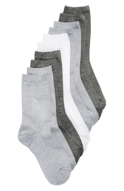 Nordstrom Pillow Sole 5-pack Crew Socks In Gray