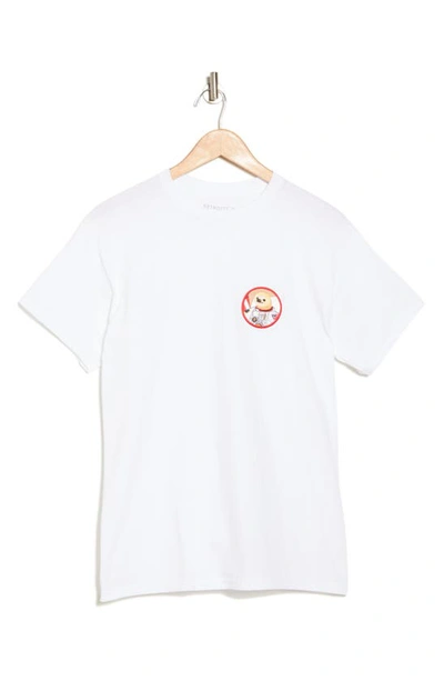 Retrofit Sloth Astronaut Cotton Graphic T-shirt In White