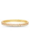 Paige Harper Cz Stacked Bangle Bracelet In Multicolored/ Pink