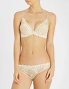 Wacoal Embrace Lace Stretch-lace Plunge Underwired Bra In Nude Ivory (cream)