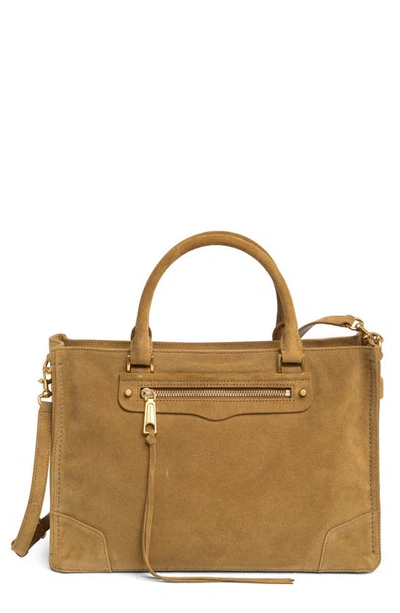 Rebecca Minkoff Regan Leather Satchel In Walnut