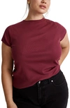 Madewell Brightside T-shirt In Mulberry Wine