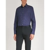 Paul Smith Printed Tailored-fit Cotton Shirt In Navy 3