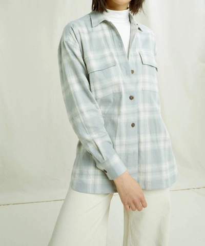 People Tree Carina Checked Shirt In Grey Check In Multi