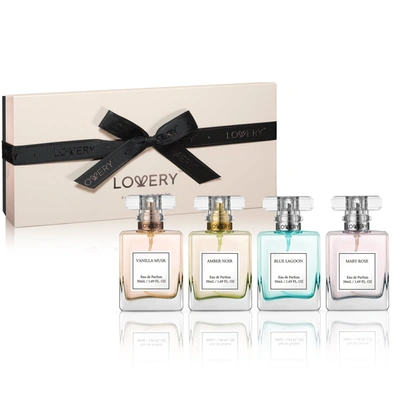 Lovery 4-pc. Floral Eau De Parfum Gift Set In Lagoon, Rose, Amber & Vanilla Scent In Multi