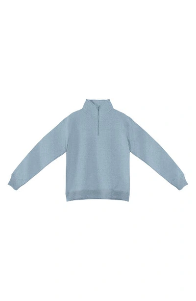 Fleece Factory Nantucket Half Zip Pullover In Powder Blue
