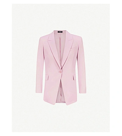 Theory Etiennette Stretch-wool Blazer In Berry Tint
