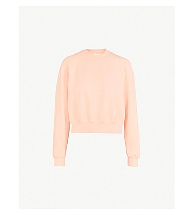Cotton Citizen Milan Cropped Cotton-jersey Sweatshirt In Pastel Coral