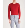 John Smedley Lundy Crewneck Wool Jumper In Thermal Red