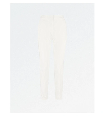 Max Mara Pegno Straight High-rise Stretch-jersey Trousers In Ivory