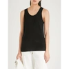 Theory Raw-hem Cashmere Tank Top In Black