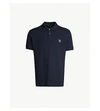 Ps By Paul Smith Zebra-embroidered Cotton-piqué Polo Shirt In Navy