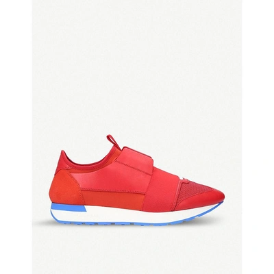 Balenciaga Race Runner Red Panelled Trainers