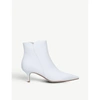 Gianvito Rossi Levy 55 Leather Ankle Boots In White