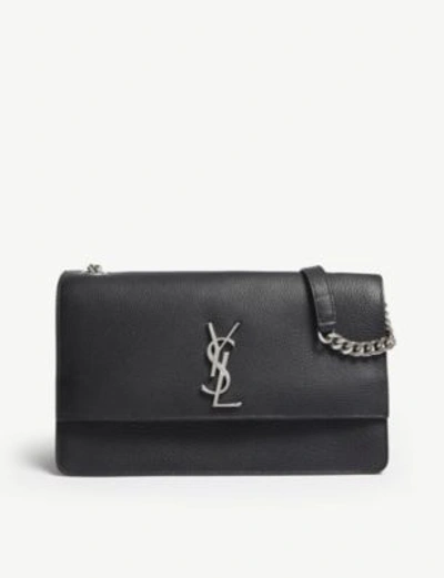 Saint Laurent Black Modern Sunset Monogram Leather Shoulder Bag