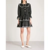 Zimmermann Jaya Polka Dot Linen Dress In Black / Cream