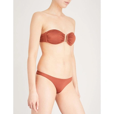 Melissa Odabash Barcelona Bandeau Bikini Top In Rust