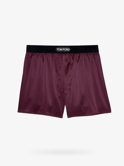 Tom Ford Stretch-silk Boxer Shorts In Purple