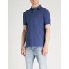 Polo Ralph Lauren Slim-fit Cotton-piqué Polo Shirt In Light Navy