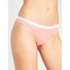 Calvin Klein Carousel Stretch-cotton Thong In Bq5 Bright Quartz