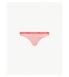 Calvin Klein Carousel Stretch-cotton Thong In Fsm Feeder Stripe Marlow