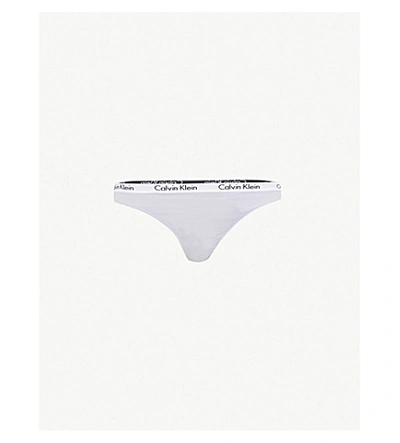 Calvin Klein Carousel Stretch-cotton Thong In Sbu Bliss