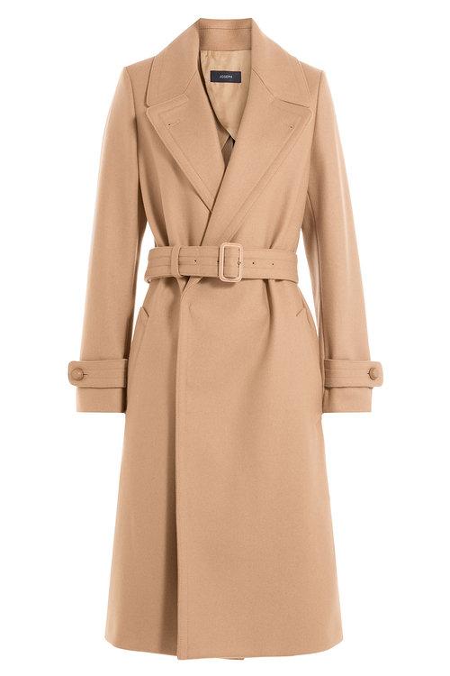 Joseph Double-breasted Wool-blend Coat In Camel | ModeSens