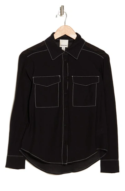 Industry Republic Clothing Button-up Shirt In Black