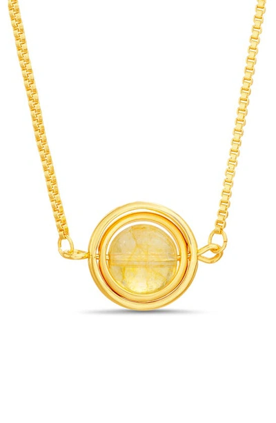 Paige Harper Imitation Stone Pendant Necklace In Gold