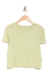 Madewell Rack Cotton Crop T-shirt In Faded Seagrass