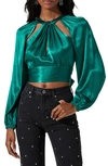 Astr Idara Open Back Top In Green