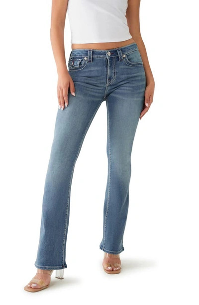 True Religion Brand Jeans Becca Big T Bootcut Jeans In Medium Dusty Wash