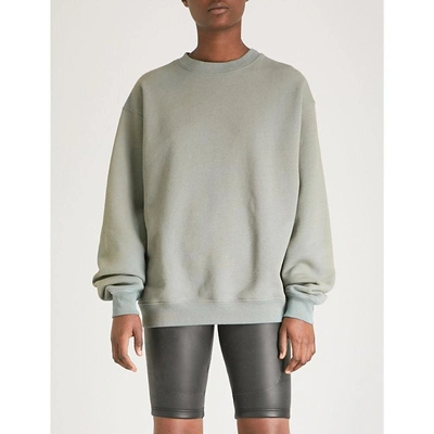 Yeezy Season 6 Faded Cotton jersey Sweatshirt In Glacier ModeSens