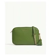 Michael Michael Kors Jet Set Leather Camera Bag In True Green