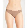 Marysia Ladies Brown Antibes Scalloped Bikini Bottoms In Toffee