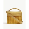 Wicker Wings Kuài Wicker And Leather Shoulder Bag In Yellow
