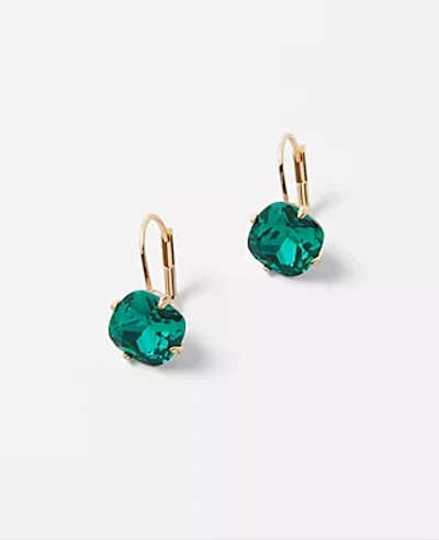 Ann Taylor Mini Crystal Stud Earrings In Boxwood Green
