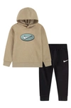 Nike Kids' Sportswear Fleece Hoodie & Joggers Set In Black