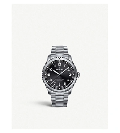 Breitling A17314101b1a1 Navitimer 8 Steel Watch In Silver