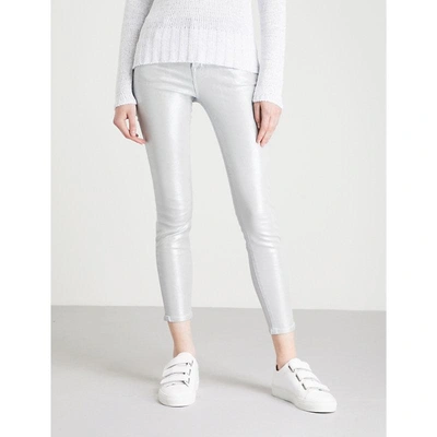 J Brand 835 Capri Skinny Mid-rise Jeans In Iridescent