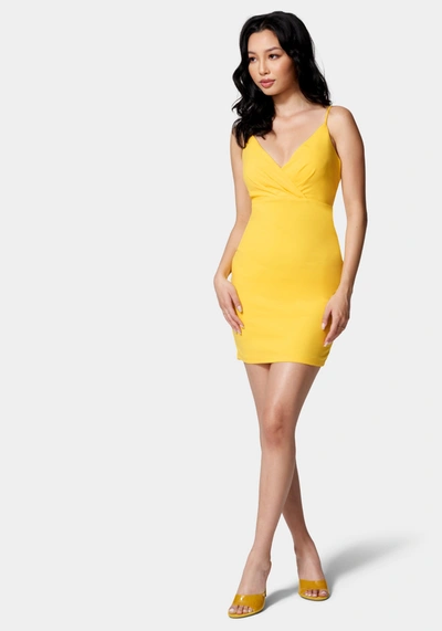 Bebe Caged Low Back Mini Dress In Snapdragon