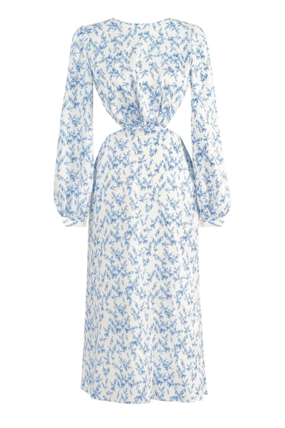 Milla Long-sleeved Dress With Side Cutouts In Bluelavender