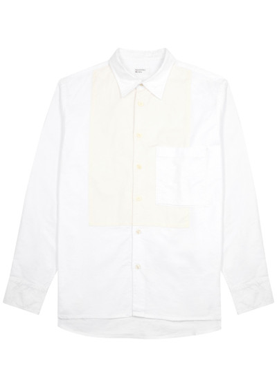 Universal Works Fine-corduroy Cotton Shirt In White