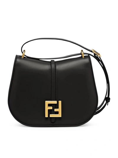 Fendi Bag In Smooth And Black Grained Leather