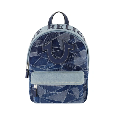 True Religion Mini Denim Logo Backpack In Multi